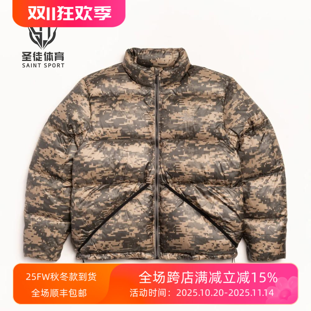 Stussy刺绣小标羽绒服