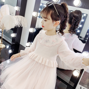 网红6女孩7毛衣马甲裙8两件套10岁 连衣裙5春秋装 3儿童装 4女童长袖