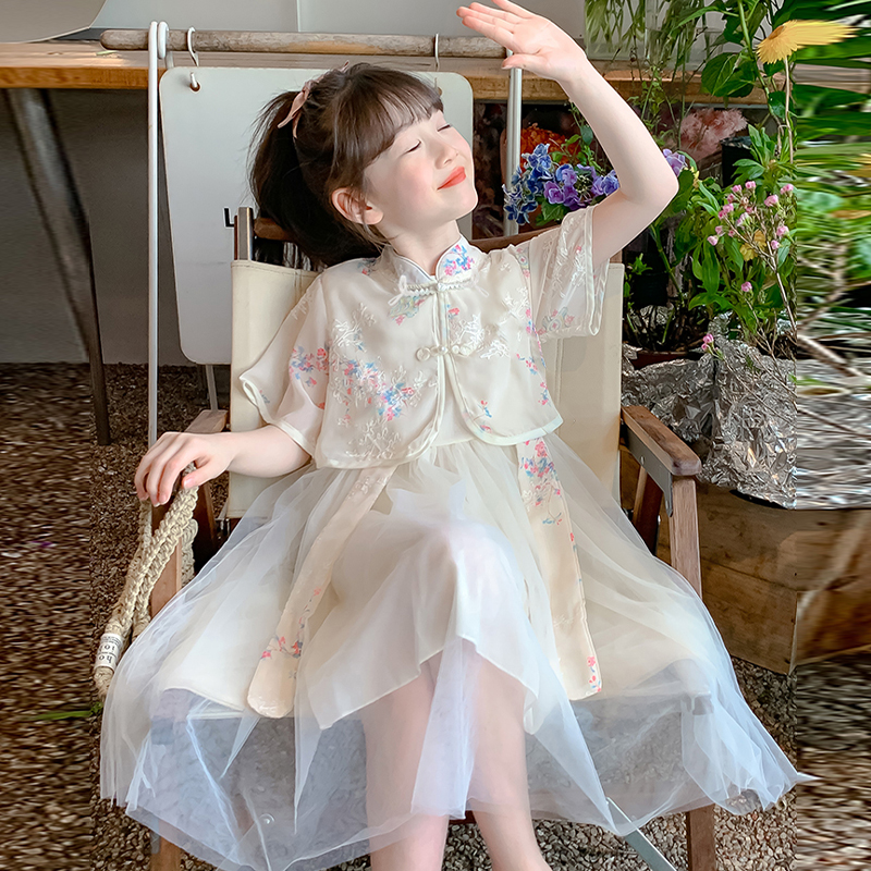女童夏装洋气汉服两件套公主裙