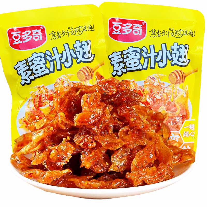 豆多奇蜜汁小翅素肉500g即食