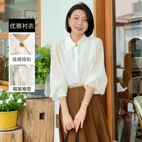 大洪洪【初见伊人】法式白衬衫