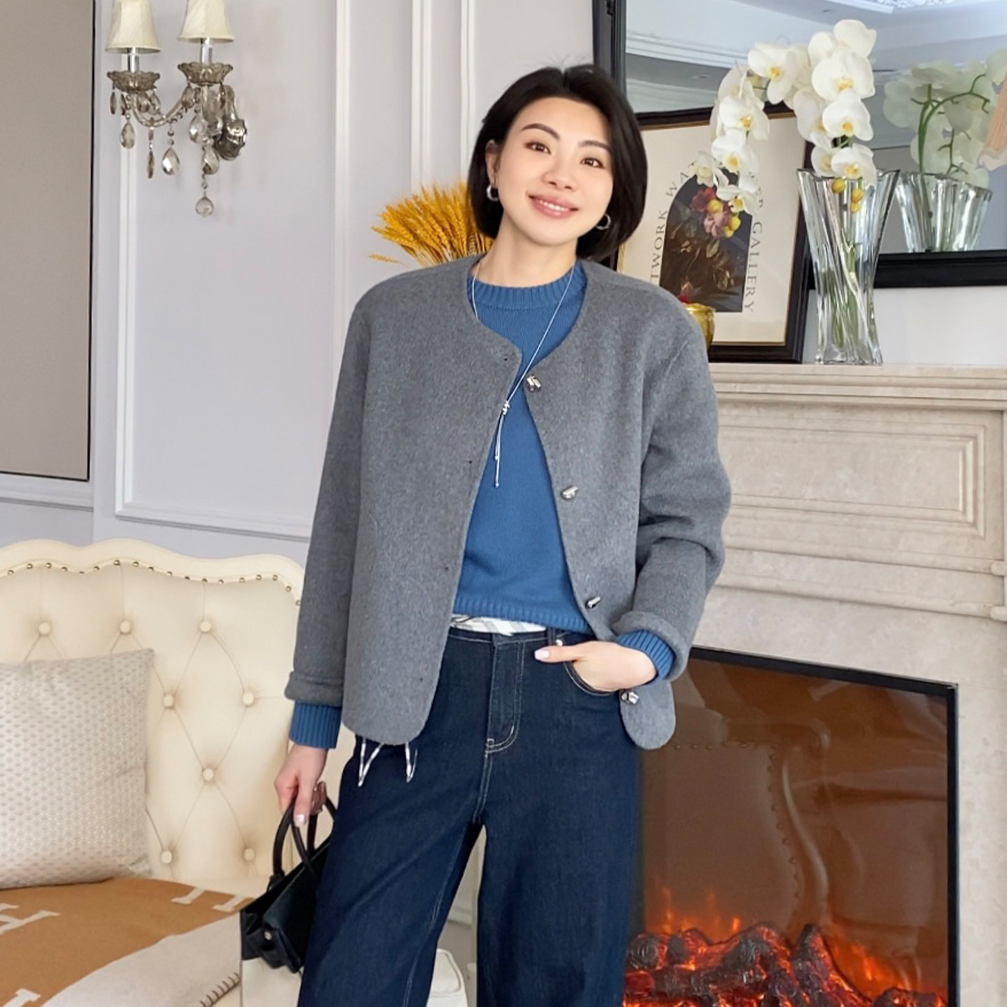 大洪洪【彩色毛衣】冬款羊毛混纺圆领毛衣女保暖百搭针织毛衫上衣,女装/女士精品,毛衣,淘宝优惠券,粉丝福利购,淘宝优惠卷