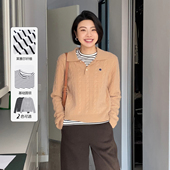条纹时光 冬款 条纹针织衫 大洪洪 女内搭打底衫 藏肉显瘦保暖上衣