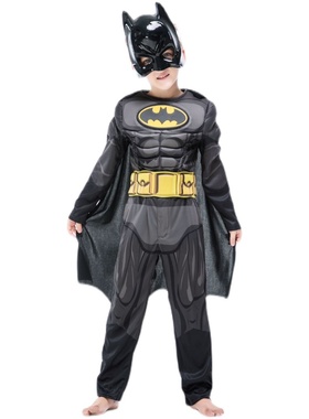 Cosplay万圣节服装儿童装扮DC肌肉蝙蝠侠表演衣服男童演出服套装