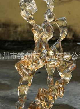 现代新中式高档透明树脂太湖石桌面摆件办公室家居客厅玄关装饰品
