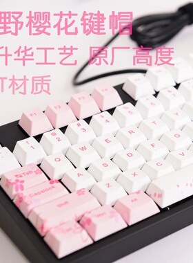 filco樱花键帽PBT原厂高度五面热升华个性键帽大全套机械键盘键帽