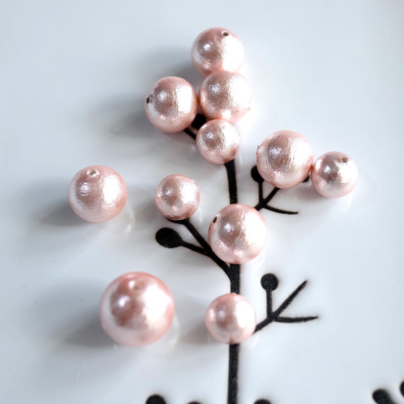 贵和进口日本棉花珍珠褶皱cotton pearl多色全孔金色灰色