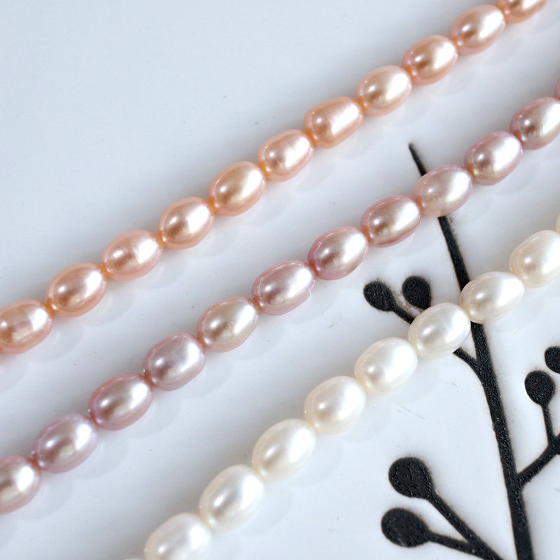 天然淡水珍珠大米形珠4x6mm散珠配珠DIY手工串珠,饰品/流行首饰/时尚饰品新,其他DIY饰品配件,淘宝优惠券,粉丝福利购,淘宝优惠卷