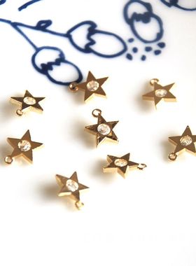 五角星小吊坠手工串珠DIY首饰