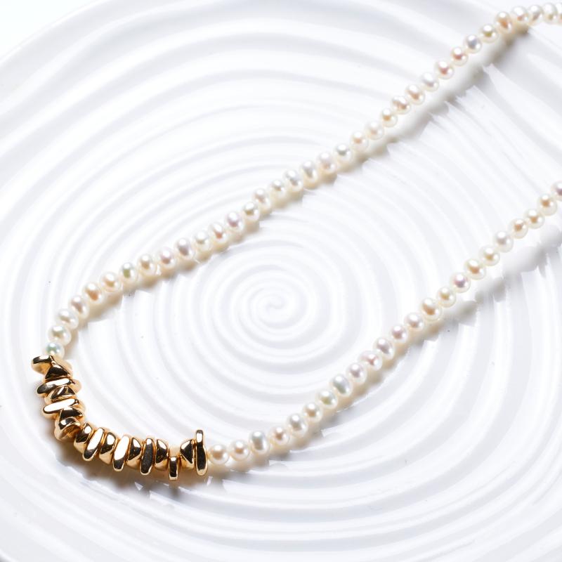 hijewel珍珠项链小米珠锁骨链
