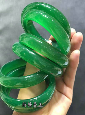 天然绿玛瑙水晶饰品送母亲手镯