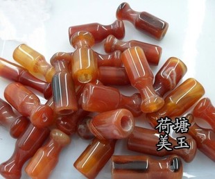 烟杆配件 免邮 玉石玉器老式 精品天然5A级红玛瑙玉髓烟嘴旱烟烟嘴 费