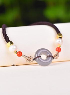 天然和田玉转运环手链