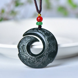 新疆和田玉青玉时来运转玉小吊坠男女情侣款 轮回玉坠玉石玉挂坠