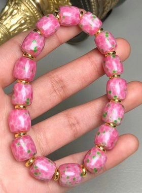 女款老工艺樱花粉甜美风