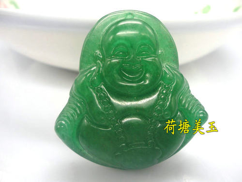 进口印度天然东陵石玉大肚佛吊