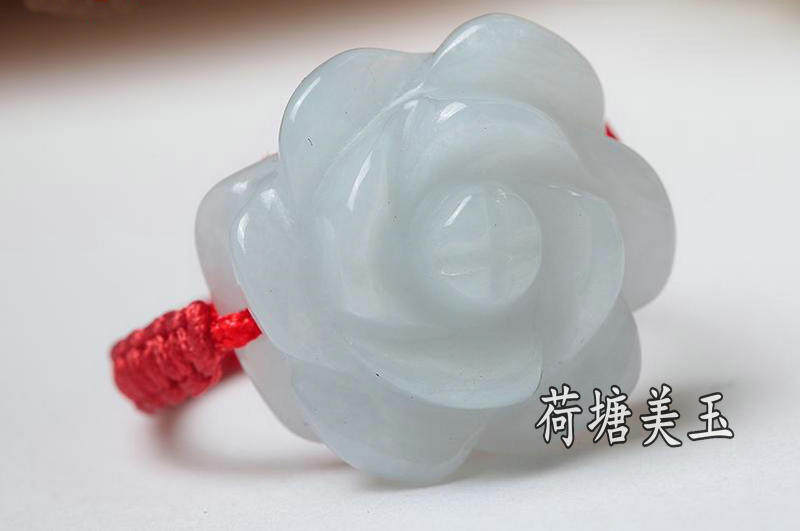 天然玉器A货冰糯种翡翠玉富贵花戒指 缅甸玉指环女戒花 包邮