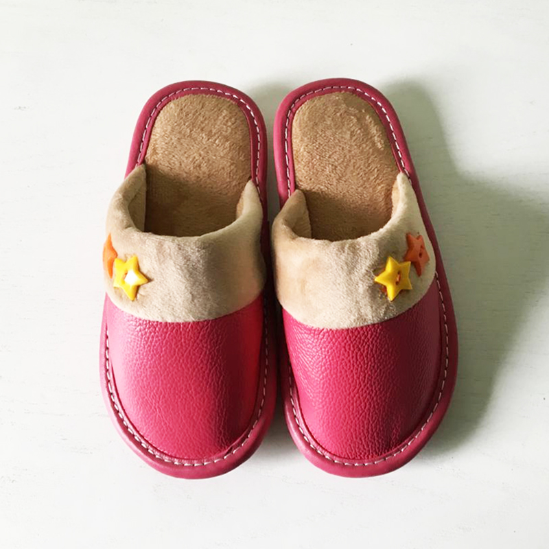 Chaussons enfants en cuir pour hiver - semelle tendon - Ref 1003688 Image 1