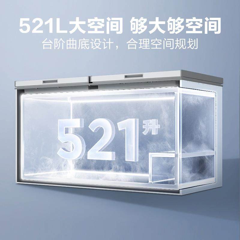 Mi.dea/美.的 BD/BC-521DKM(E)商用卧式单温大冰柜冷藏冷冻转换冷