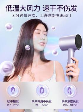 美.的限定极光紫色电吹风机负离子护发吹风筒家用宿舍MB-AJ0504