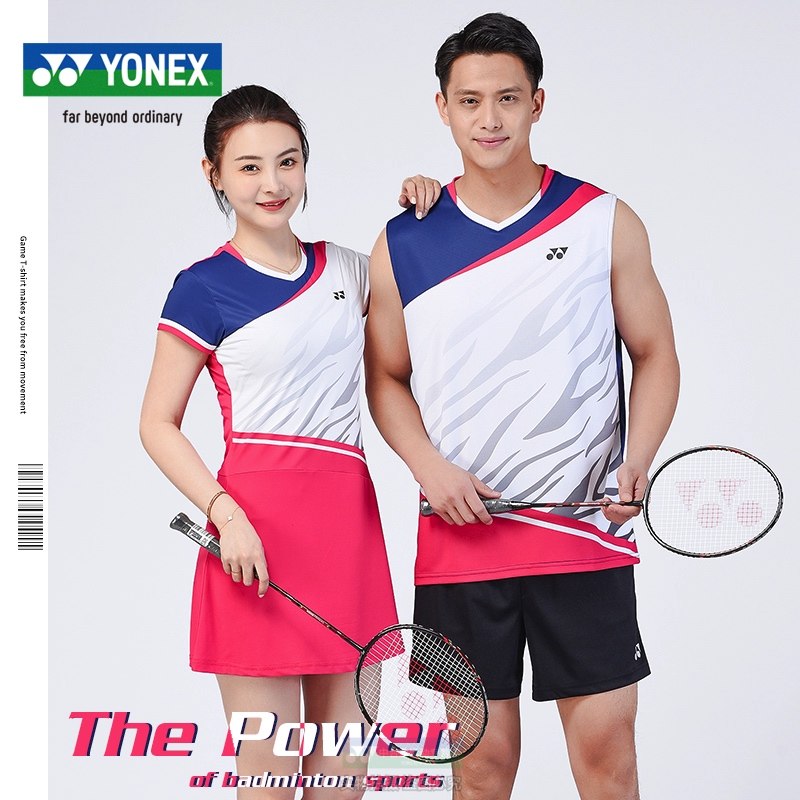 yonex尤尼克斯yy羽毛球服男无袖背心110222 女士运动连衣裙210222