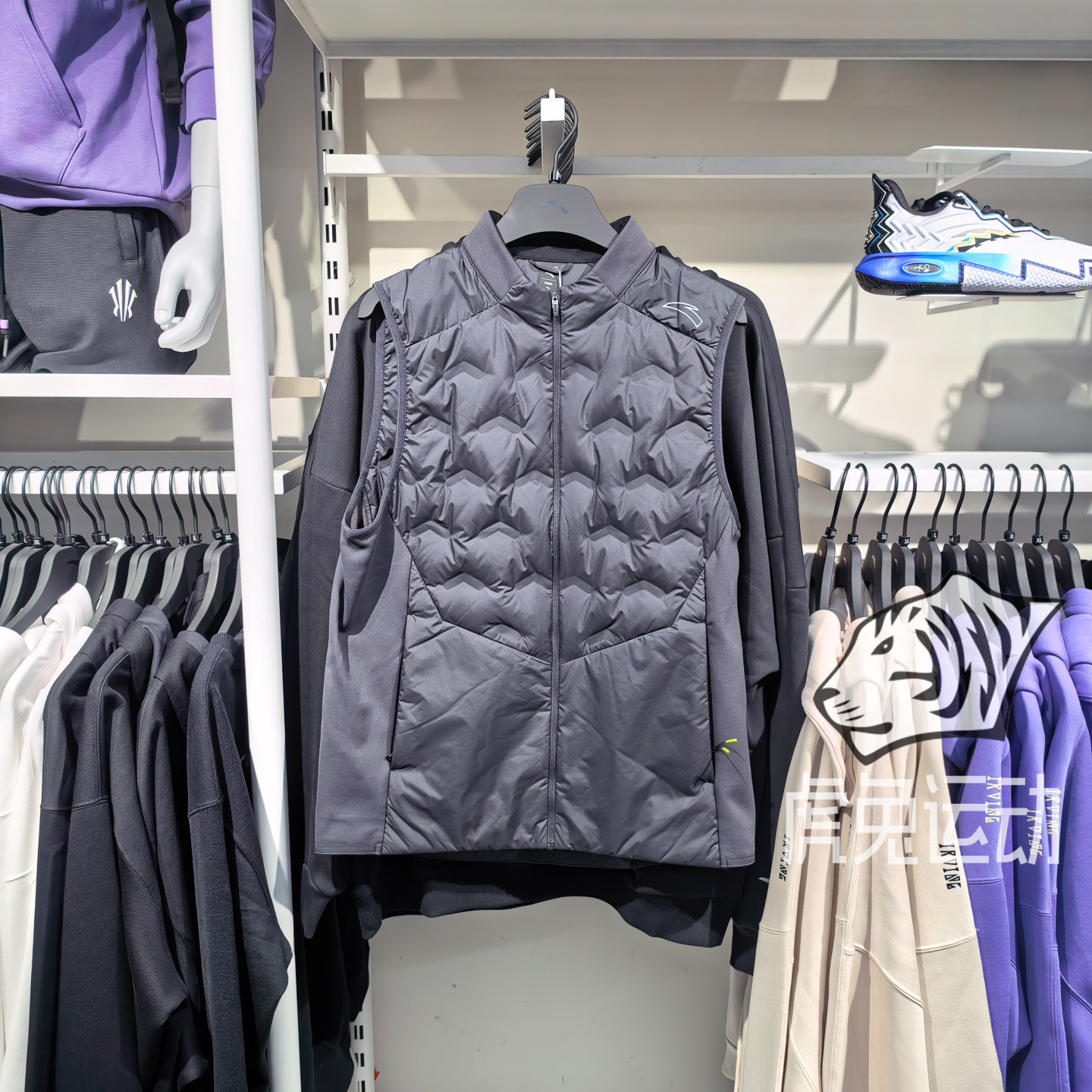 安踏2026冬季新款男士修身立领羽绒服马甲加厚保暖外套152645606