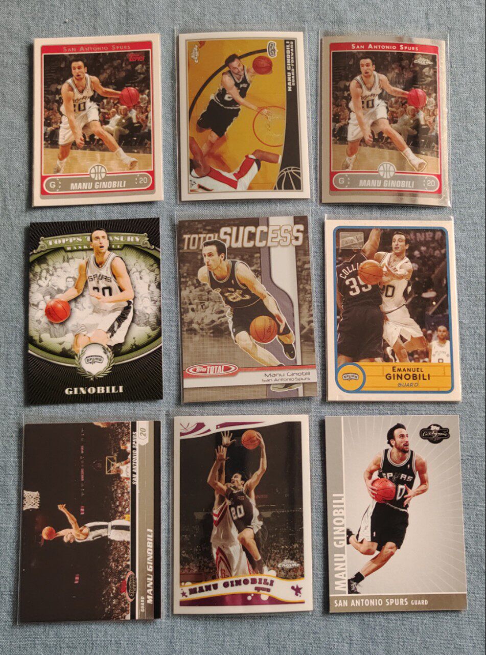 nba球星卡 topps公司出品 马刺队 吉诺比利 普卡 特卡限量卡 专集