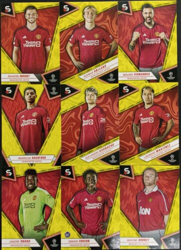 2024 star 曼联队 黄色平行特卡全套及单卡 足球球星卡  topps