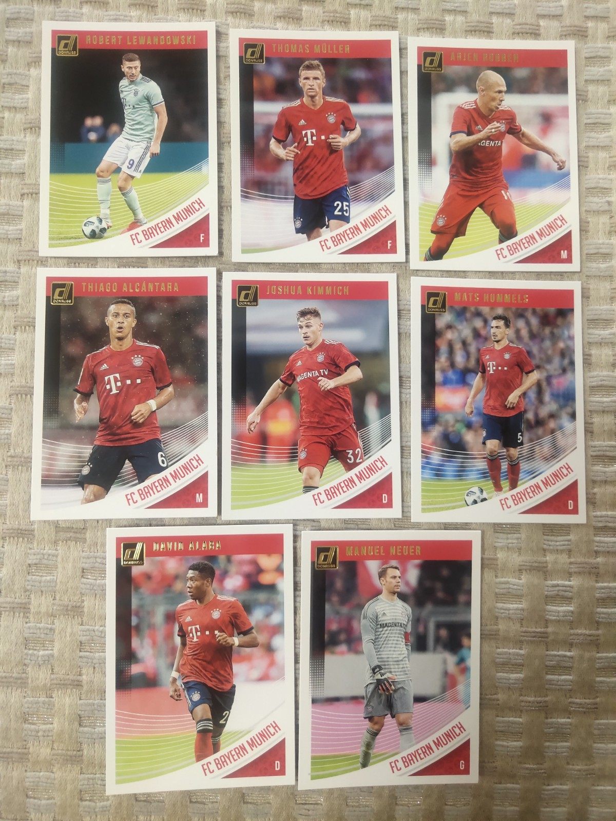 足球球星卡 2018-19 donruss普卡 拜仁 全套罗本穆勒诺伊尔阿拉巴