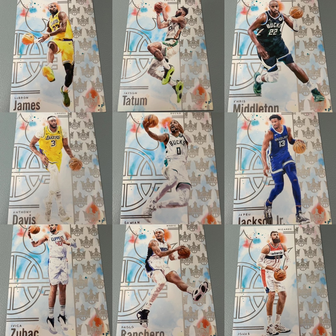 正版nba篮球球星卡 帕尼尼 2024-25油画系列普卡51-100号詹姆斯等