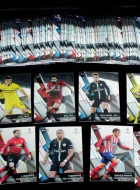 足球球星卡 2018-19 topps finest 欧冠梅西 C罗 内马尔 拉什福德