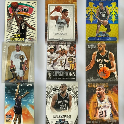 邓肯球星卡专集（500种）老卡 DUNCAN nba篮球 折射 帕尼尼 topps
