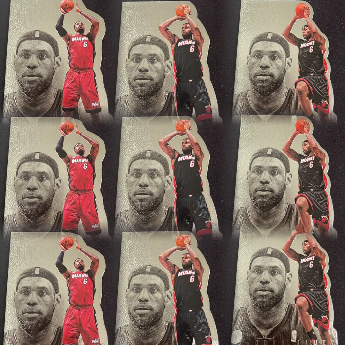 热火队 詹姆斯银蚀刻特卡 专场 正版篮球 NBA球星卡 帕尼尼出品图片