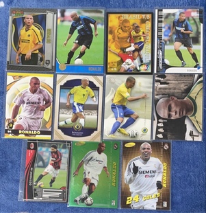 大罗 罗纳尔多普卡及特卡 足球球星卡 帕尼尼 福特拉 TOPPS公司