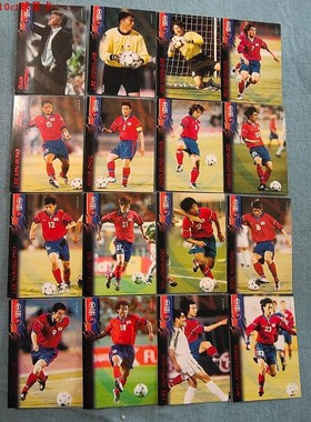足球球星卡帕尼尼 2002 02世界杯四国版韩国队普卡特卡全套及单卡