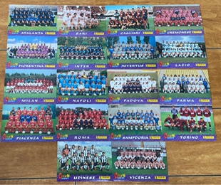 正版足球球星卡 帕尼尼公司出品 1996意甲 全家福日版 ac国际米兰