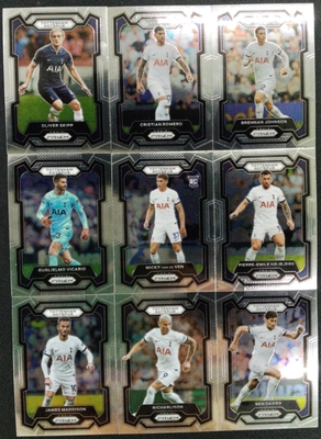 足球球星卡panini 2023-24 prizm 英超 热刺队普卡新秀卡折射等