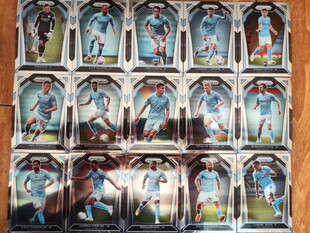 英超 2020 prizm 足球球星卡panini 曼城队普卡新秀卡折射等