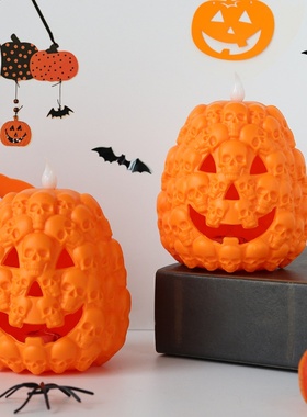 跨境新款万圣节南瓜灯骷髅头装饰