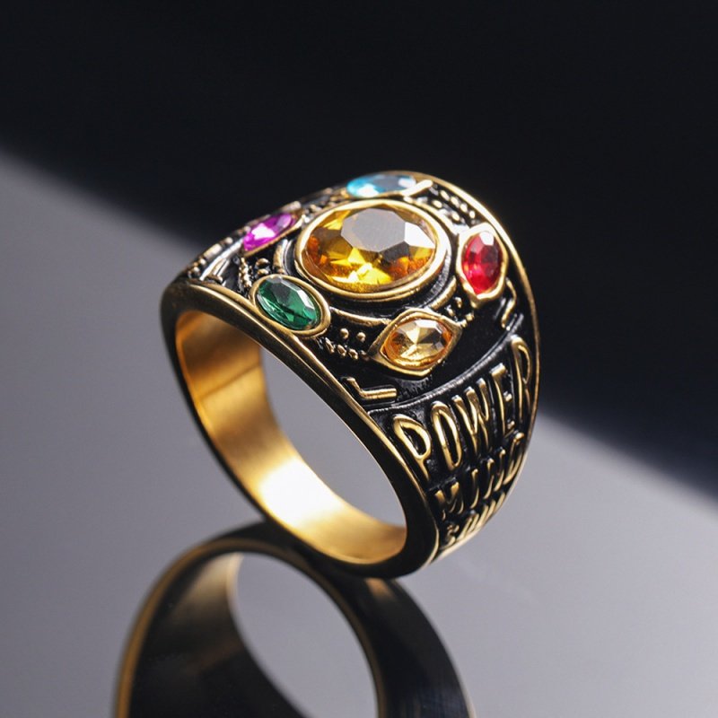 外贸爆款饰品 欧美影视周边复仇者联盟3灭霸无限手套时尚男士戒指