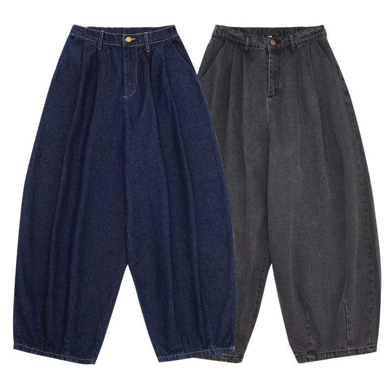 【品牌折扣】BEAMS JAPA牛仔裤日系复古阔腿春秋宽松休闲老爹长裤