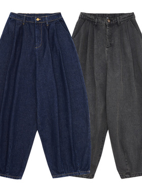 【品牌折扣】BEAMS JAPA牛仔裤日系复古阔腿春秋宽松休闲老爹长裤