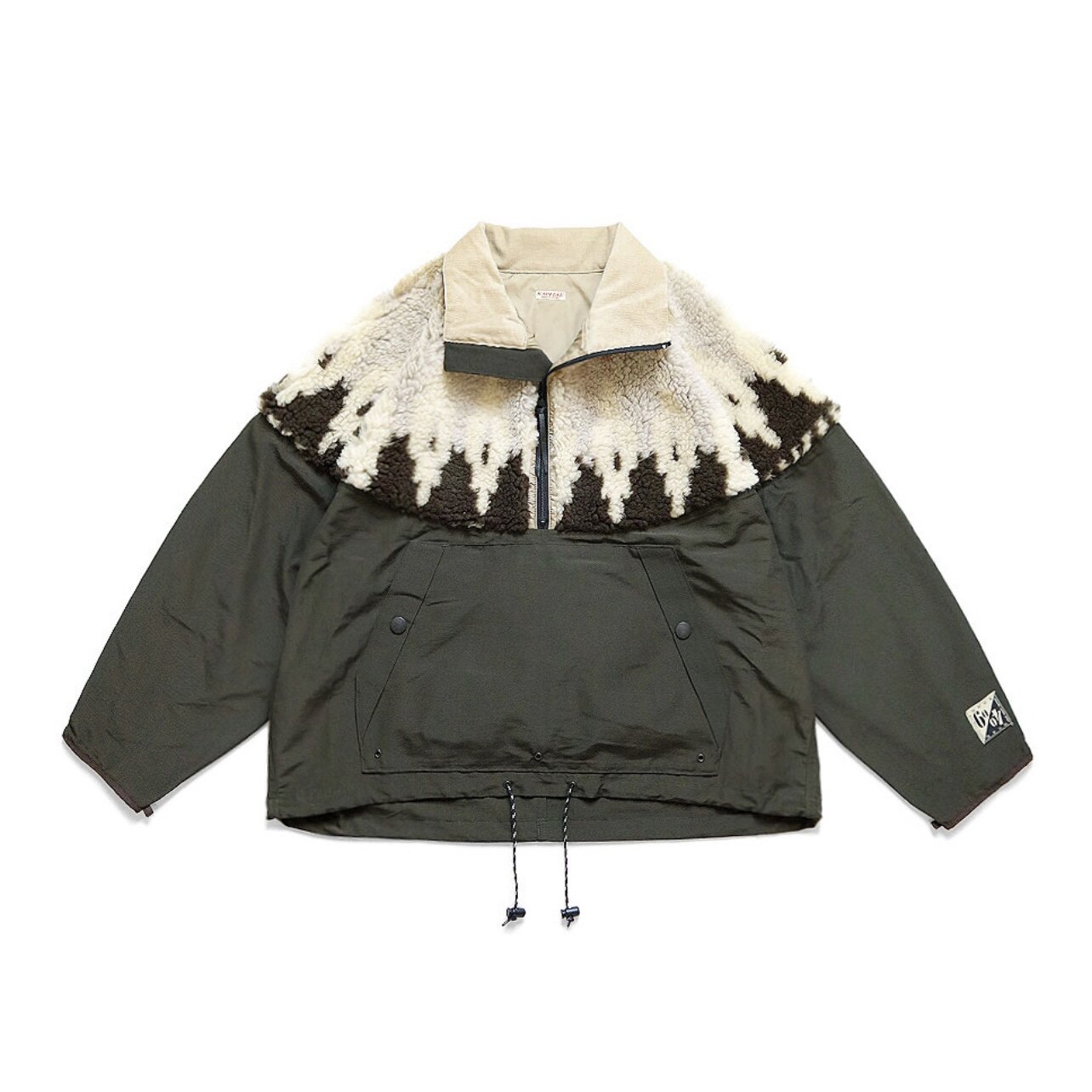 【官网折扣】KAPITAL JAPA平田和宏日系羊羔绒拼接半高领夹克外套