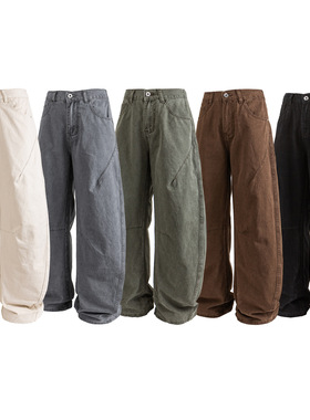 【品牌折扣】BEAMS NNDS休闲长裤春秋男女宽松阔腿弯刀裤情侣拖地