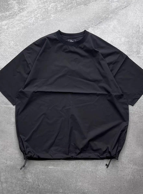 官网折扣 BEAMS JAPA日系户外轻薄运动速干T恤男女同下摆抽绳短袖