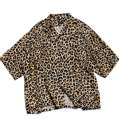 【官网折扣】KAPITAL JAPA平田男女豹纹印花日系夏威夷短袖衬衫