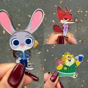 朱迪狐尼克警察胸针疯狂动物城兔子cos道具卡通配饰品小礼物徽章