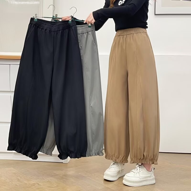 韩版时尚宽松减龄百搭花苞裤女秋
