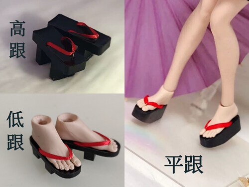 1/6 女兵人木屐 忍者鞋 包胶素体可用