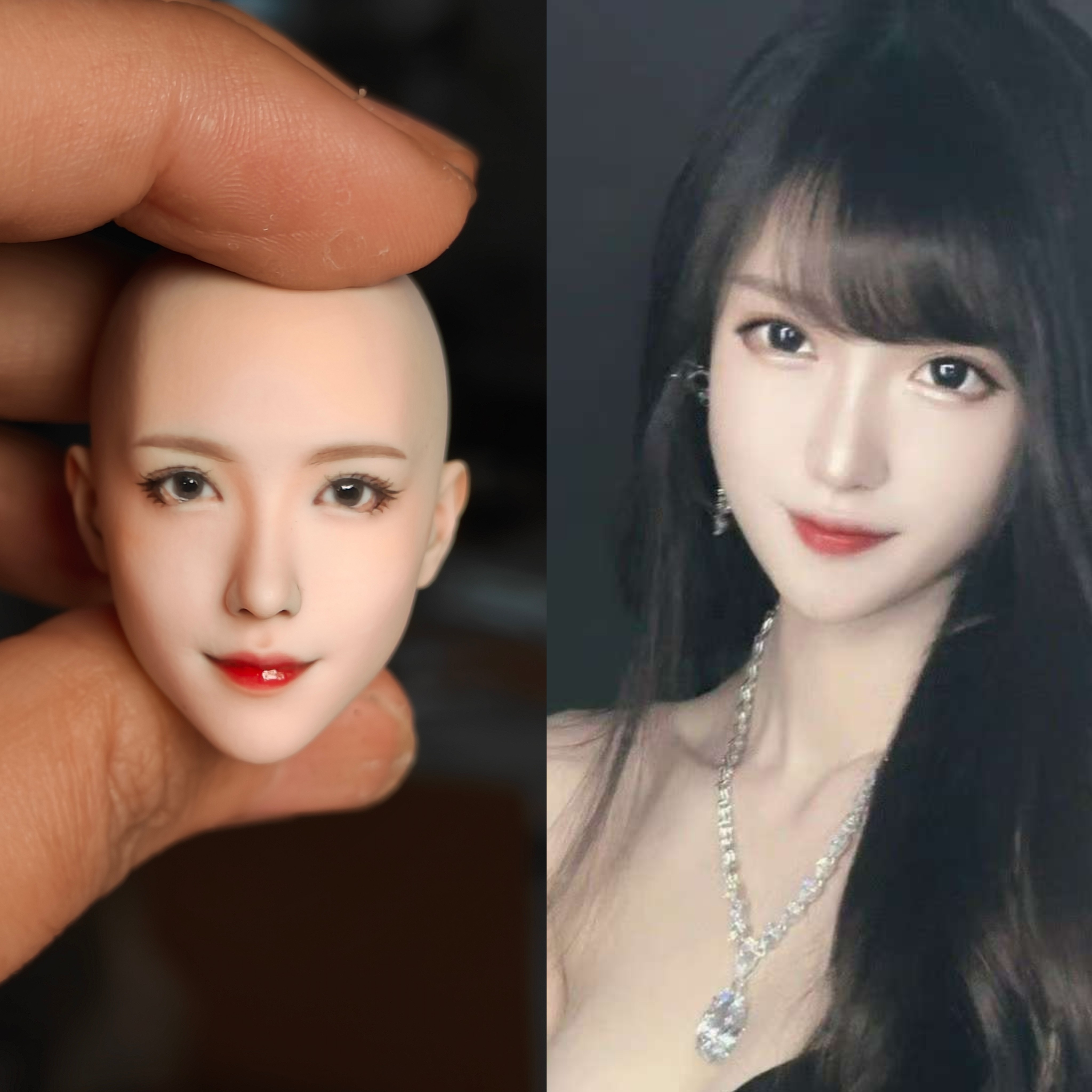 1/6明星网红头像定制真人写实可动人偶/兵人/雕像